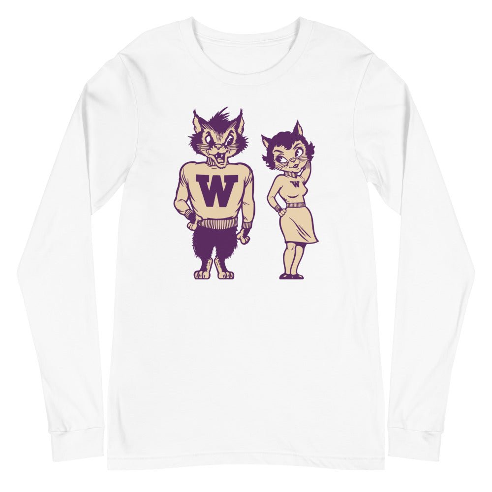 Vintage Weber State Mascots Long Sleeve Shirt - 1950s Wildcats in Love Art Long Sleeve Shirt - Rivalry Week