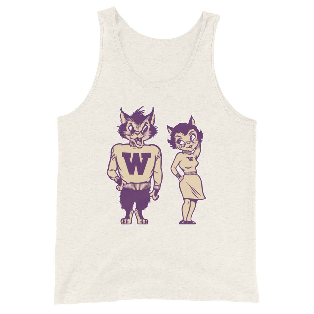 Vintage Weber State Mascots Men's Tank Top - 1950s Wildcats in Love Art Mens Tank Top - Rivalry Week