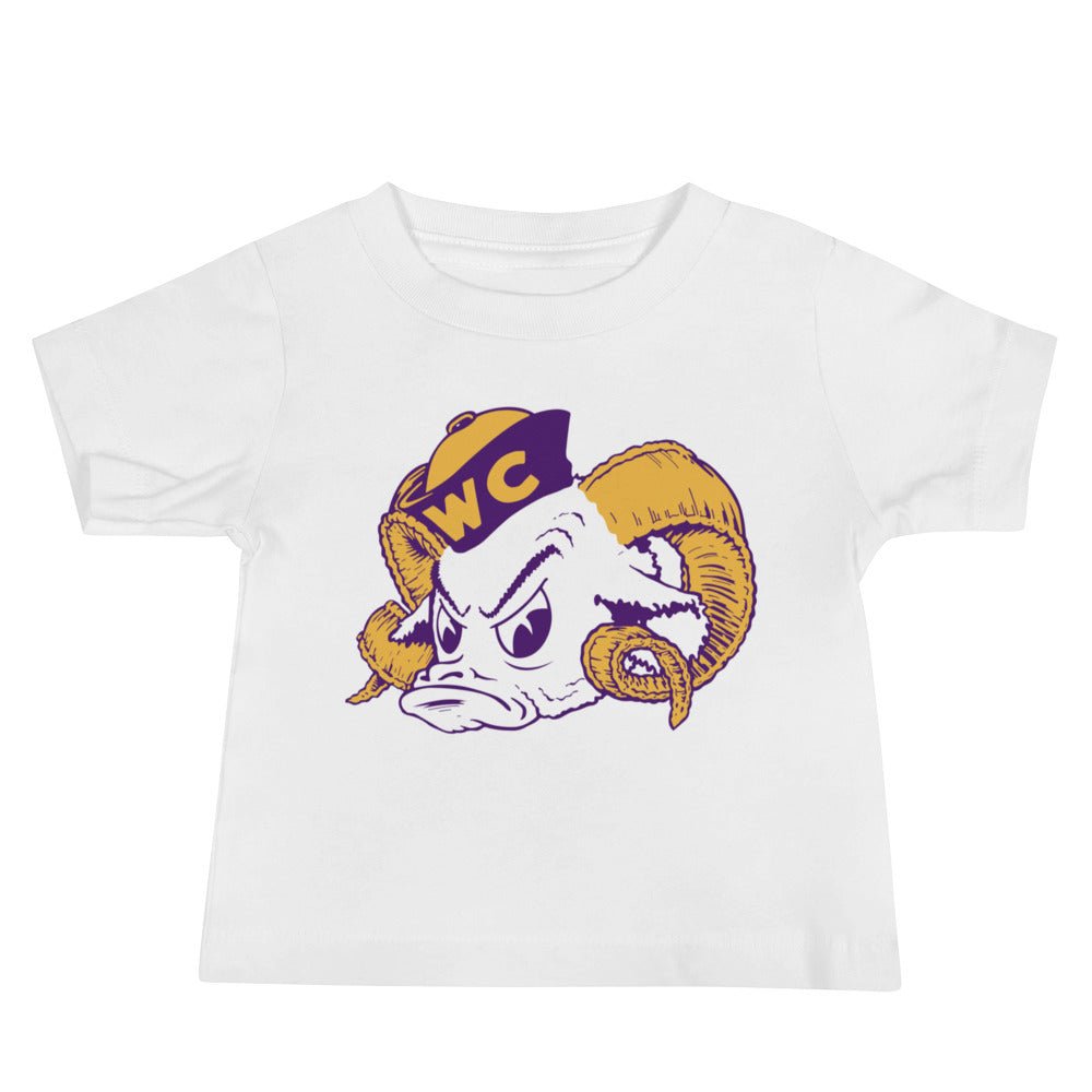 Vintage West Chester Baby T Shirt - 1940s Sailor Ram Art Baby Staple Tee - Rivalry Week