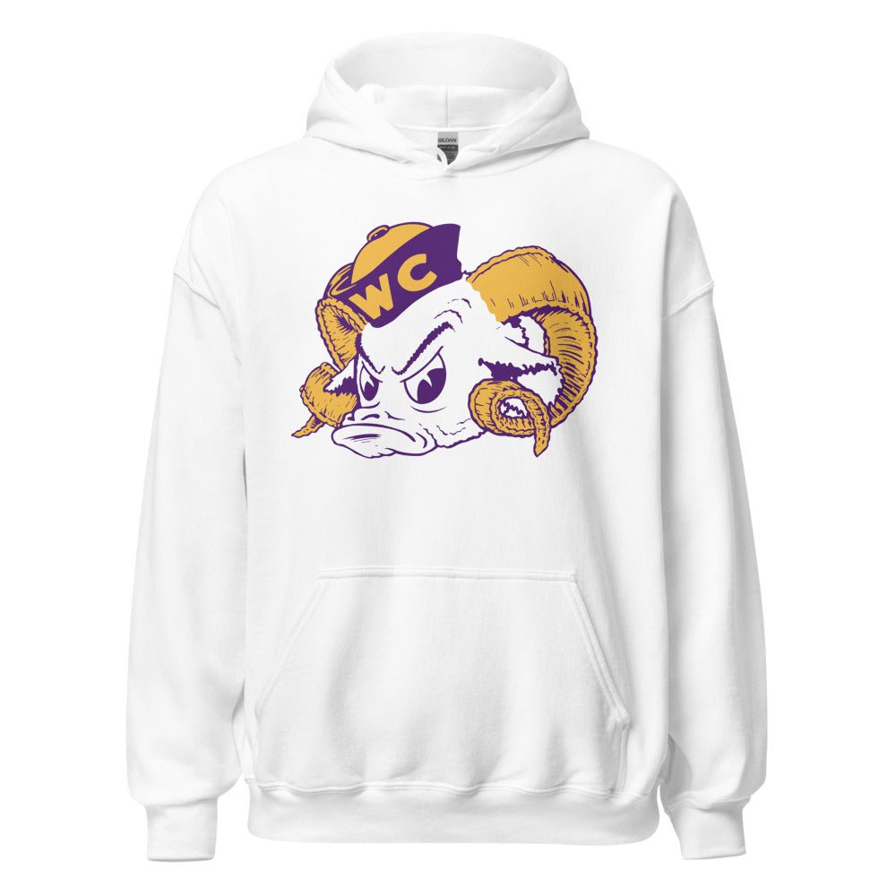 Vintage West Chester Hoodie - 1940s Sailor Ram Art Hoodie - Rivalry Week