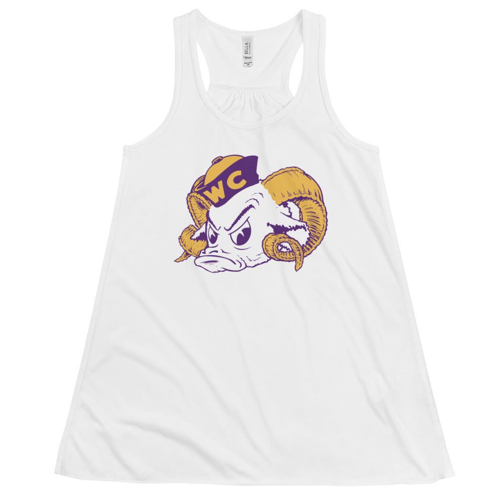 Vintage West Chester Women's Flowy Tank Top - 1940s Sailor Ram Art W Tank Top - Rivalry Week