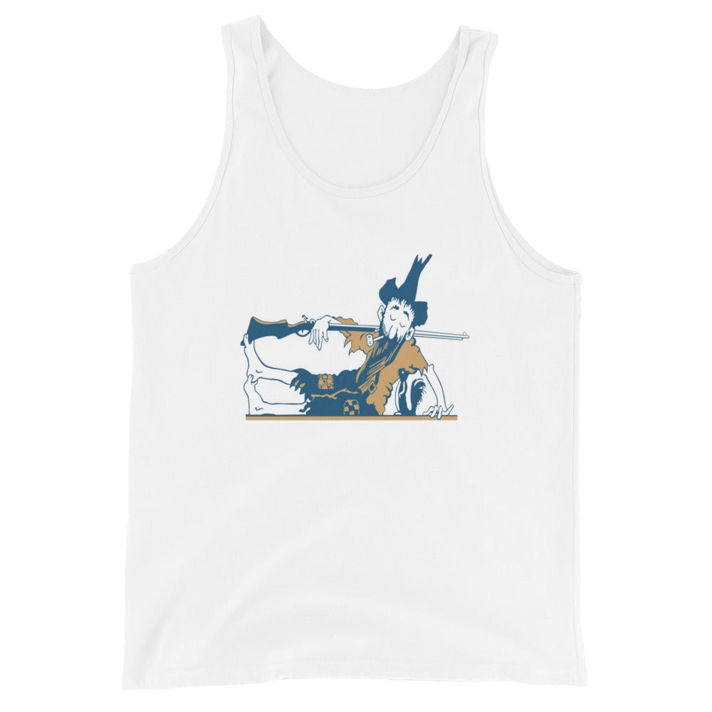 Vintage West Virginia Men's Tank Top - 1950s Vintage Snoozing Mountaineer Art Mens Tank Top - rivalryweek