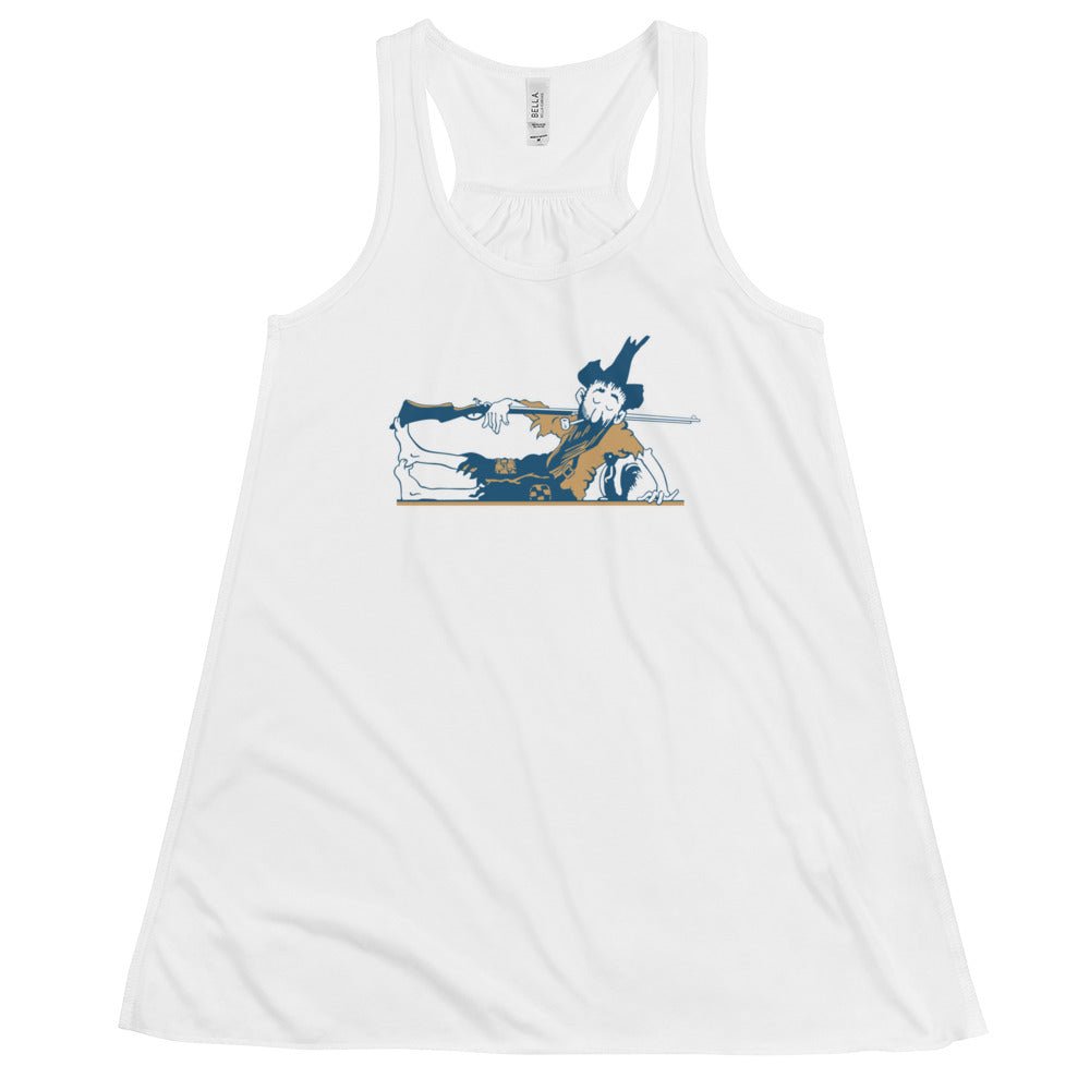 Vintage West Virginia Women's Flowy Tank Top - 1950s Vintage Snoozing Mountaineer Art W Tank Top - rivalryweek