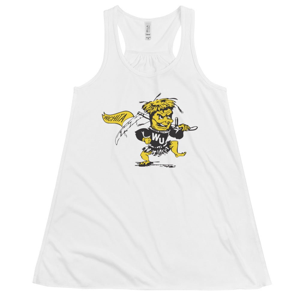 Vintage Wichita Shocker Women's Flowy Tank Top - 1940s Vintage Wichita Shocker Saber n Flag Art W Tank Top - rivalryweek