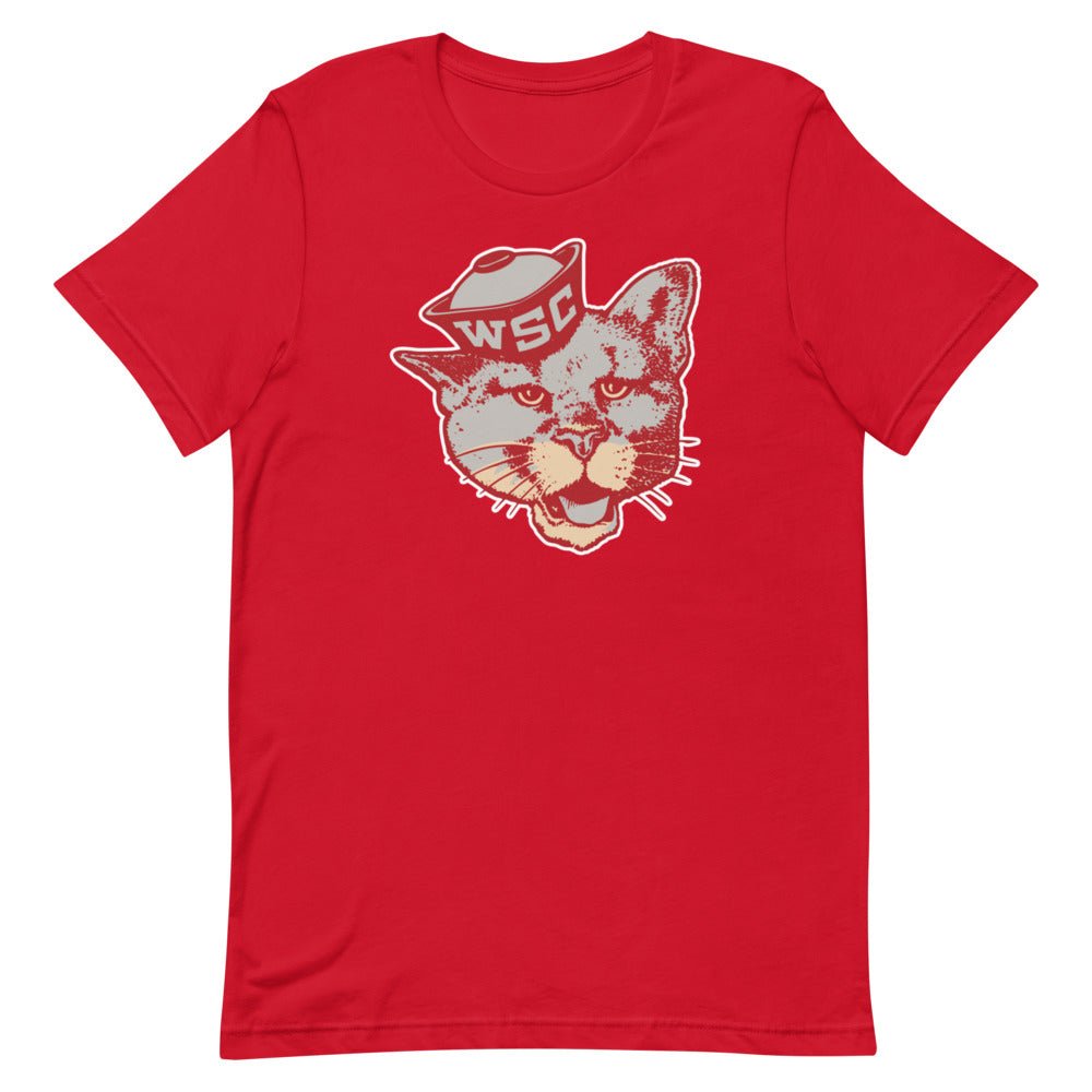 Vintage WSU Shirt - 1950s Sailor Cougar Art Shirt - rivalryweek