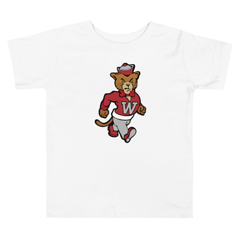 Vintage WSU Toddler T Shirt - 1950s Marching Cougar Mascot Art Toddler Staple Tee - rivalryweek