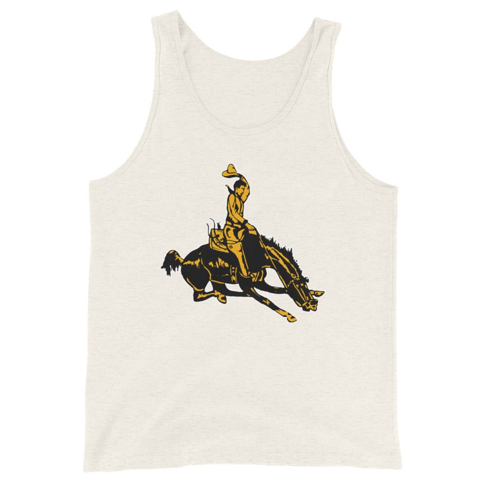 Vintage Wyoming Cowboys Men's Tank Top - 1940s Classic Cowboy Art Mens Tank Top - rivalryweek