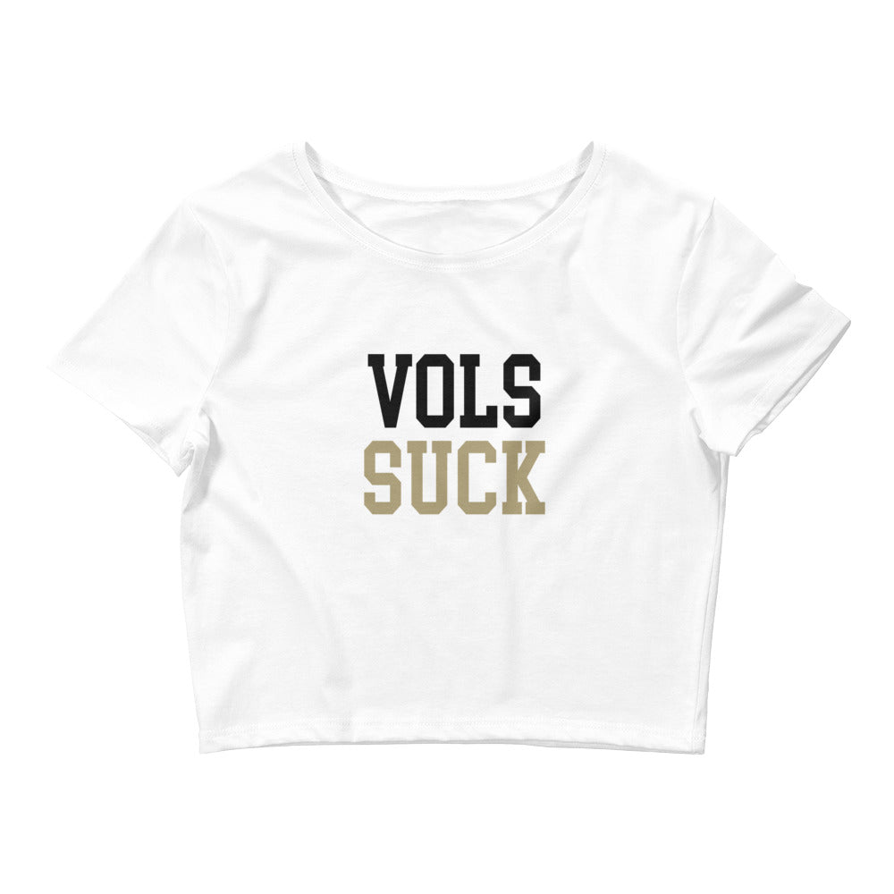 Vols Suck Vanderbilt Rivalry Crop Top white Crop Top - rivalryweek