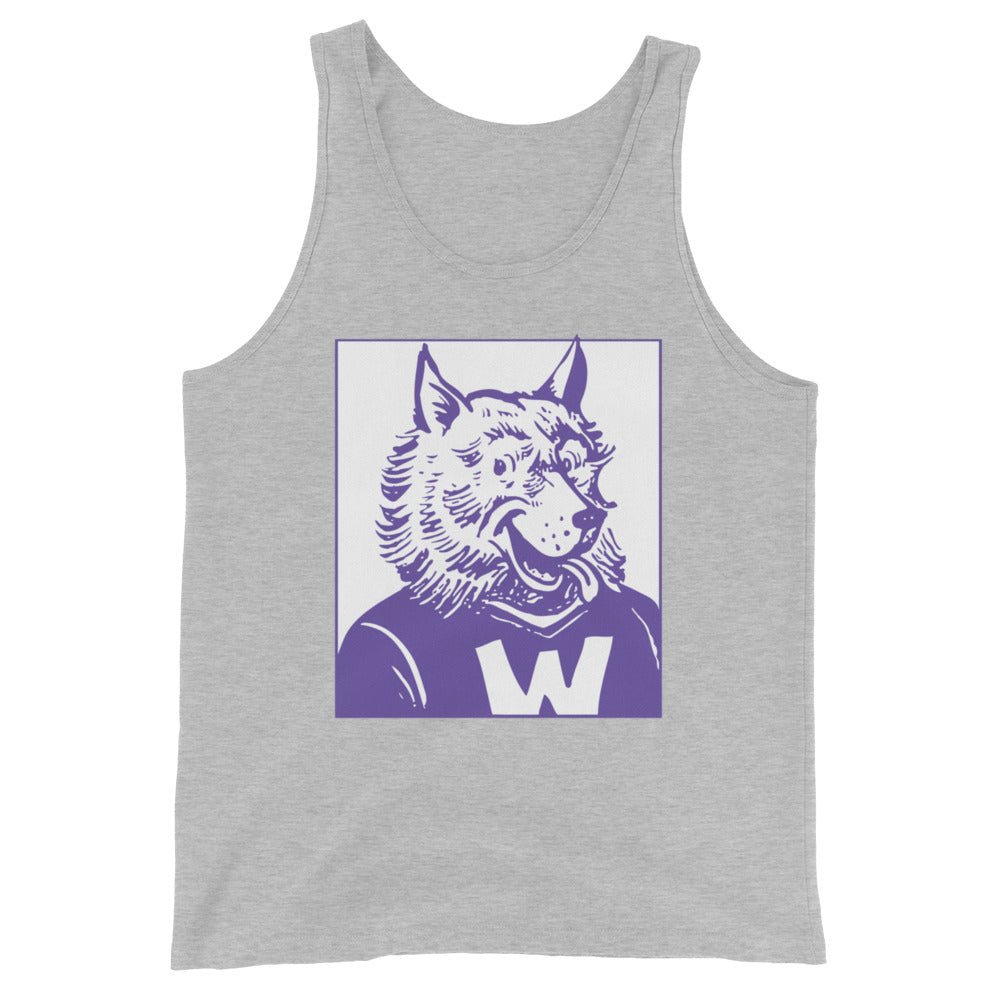 Washington Husky Men's Tank Top - 1959 Happy Husky Art Mens Tank Top - rivalryweek