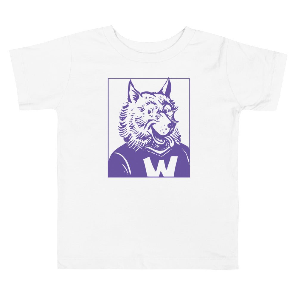 Washington Husky Toddler T Shirt - 1959 Happy Husky Art Toddler Staple Tee - rivalryweek