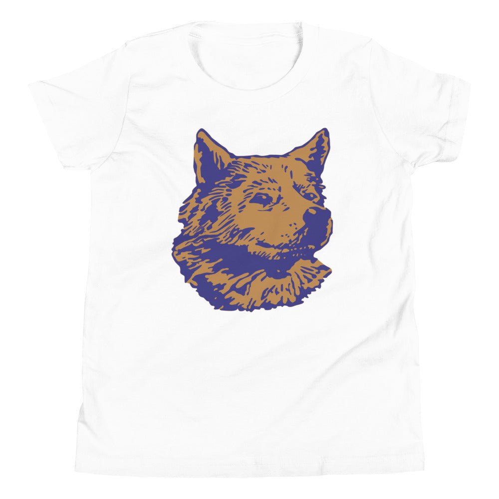 Washington Vintage Kids Youth Shirt - 1932 Husky Art Youth Staple Tee - rivalryweek