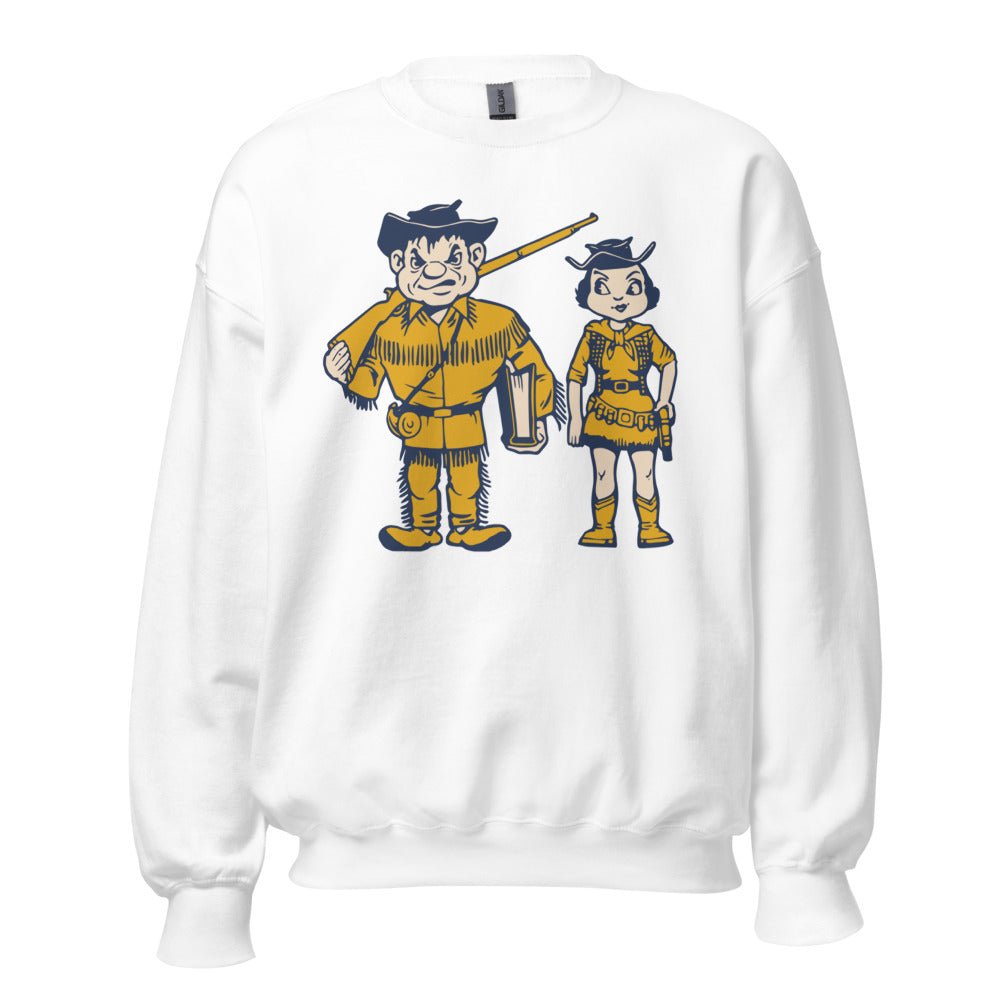 Whitman College Crew Neck Sweatshirt - 1950s Vintage Couple Art Sweatshirt - rivalryweek