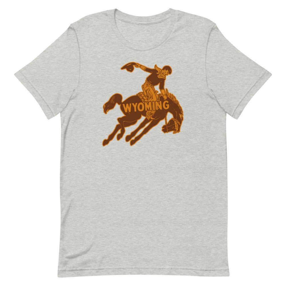 Wyoming Cowboys Vintage Shirt - 1940s Ride 'em Cowboy Art Shirt - rivalryweek